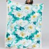 Blumenteppiche Blau Decke - Fleecedecke
