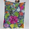 Blumenteppiche Bunt Decke - Fleecedecke