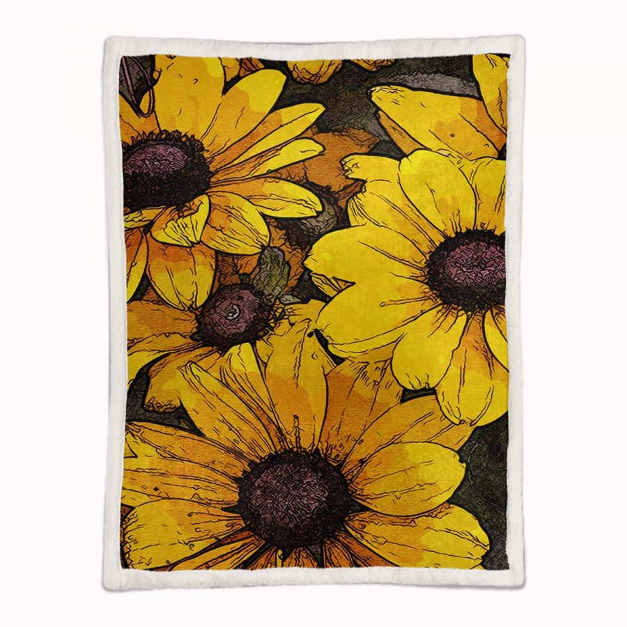 Florale Teppiche Blumen 02 Decke - Fleecedecke – Bild 2