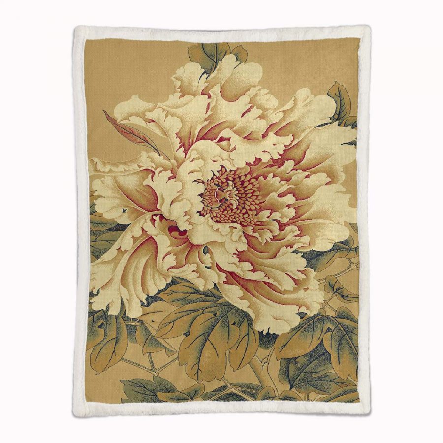 Blumenteppiche Blumen Decke - Fleecedecke – Bild 2