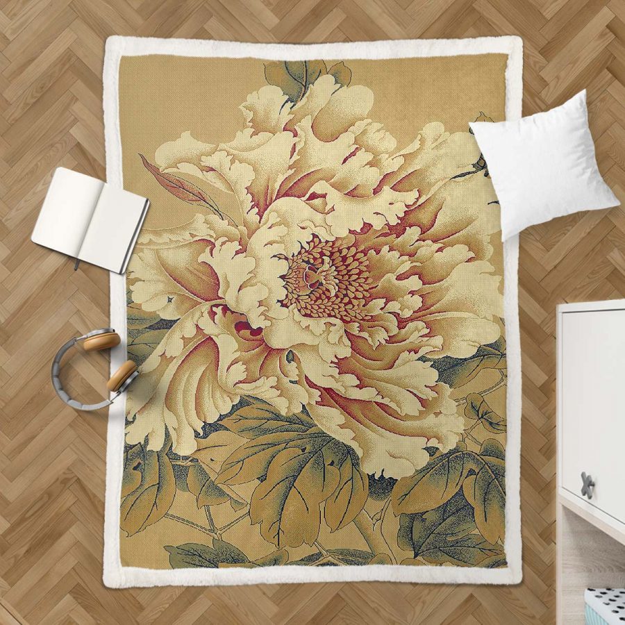 Blumenteppiche Blumen Decke - Fleecedecke – Bild 3