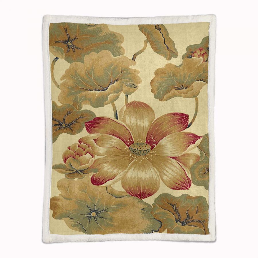 Blumenteppiche Lotus Decke - Fleecedecke – Bild 2