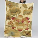 Blumenteppiche Lotus Decke – Fleecedecke