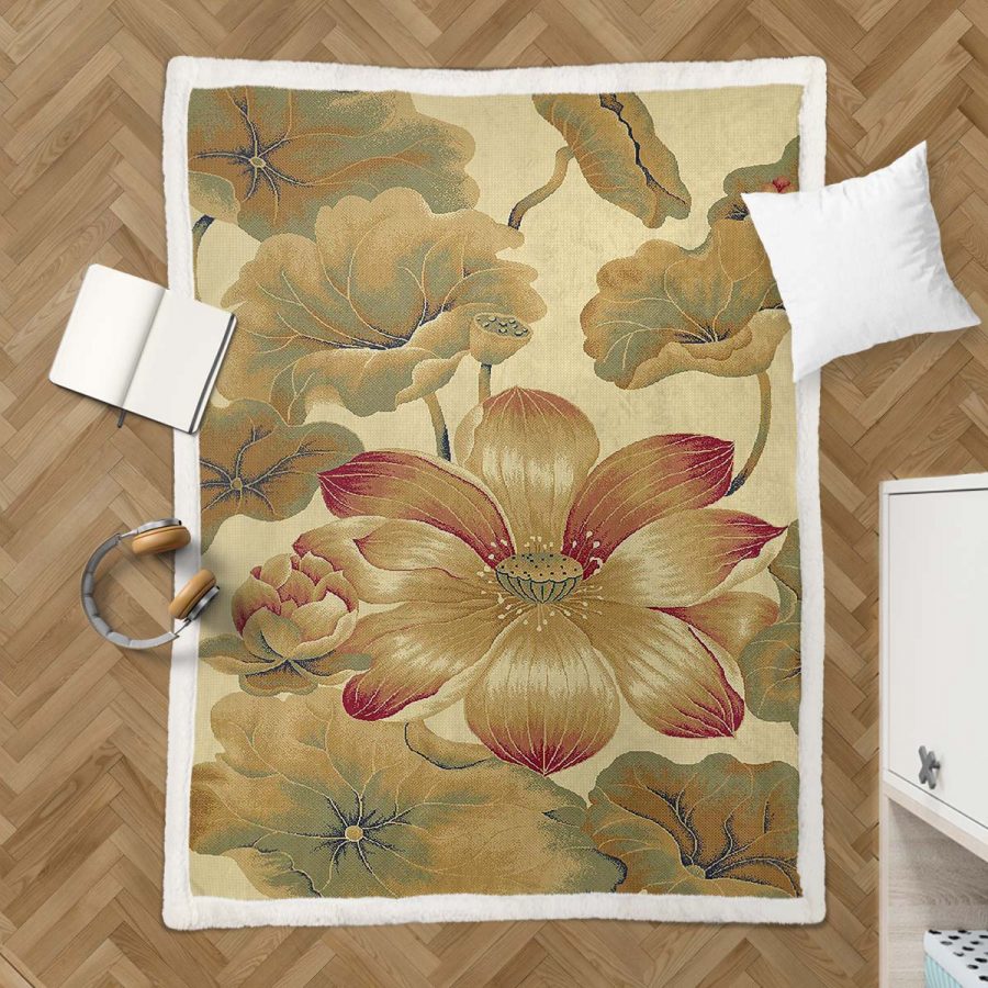 Blumenteppiche Lotus Decke - Fleecedecke – Bild 3