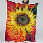 Blumen Abstrakte Teppiche Decke – Fleecedecke