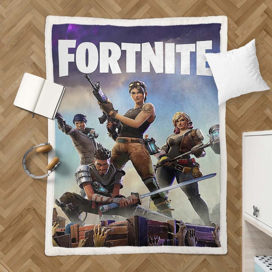 Fortnite Alle Charaktere 02 Decke - Fleecedecke – Bild 3