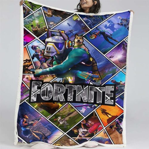 Fortnite Alle Charaktere 03 Decke - Fleecedecke