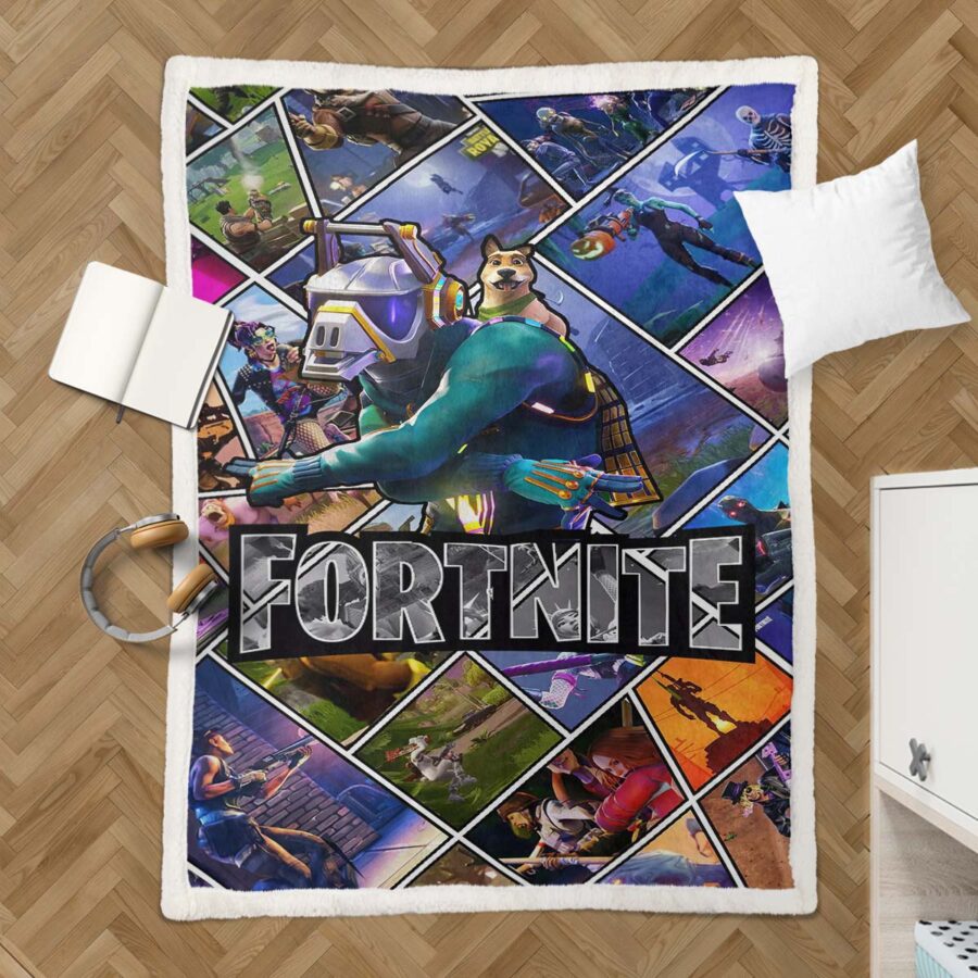 Fortnite Alle Charaktere 03 Decke - Fleecedecke – Bild 3