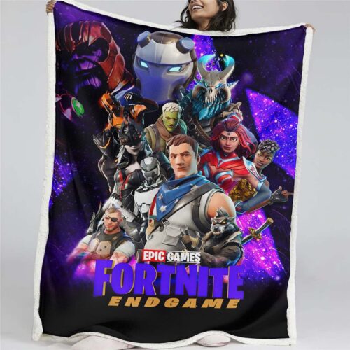 Fortnite: Endgame mit allen Charakteren Decke - Fleecedecke