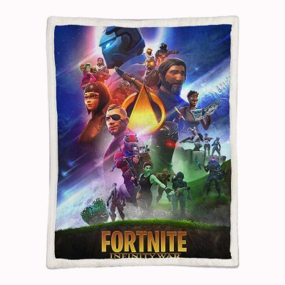 Alternative view of Fortnite Alle Charaktere Infinity War Decke - Fleecedecke