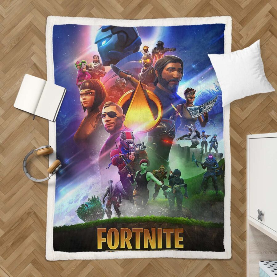 Fortnite Alle Charaktere Infinity War Decke - Fleecedecke – Bild 3