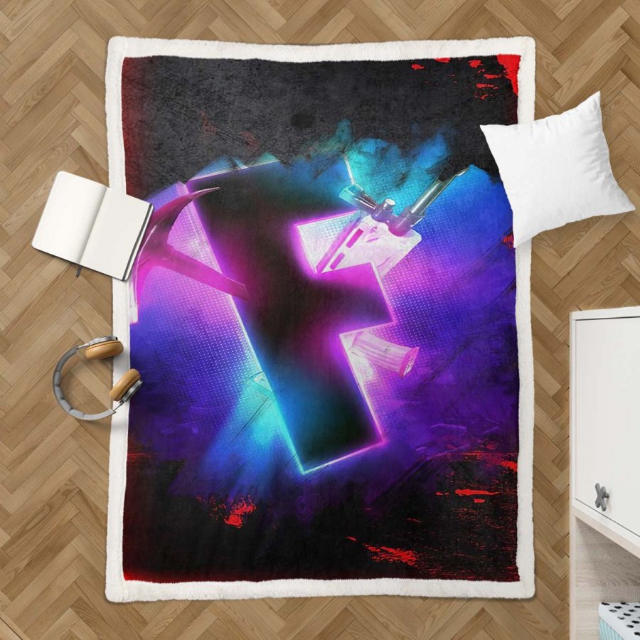 Fortnite Spielzimmer Blut Decke - Fleecedecke – Bild 3