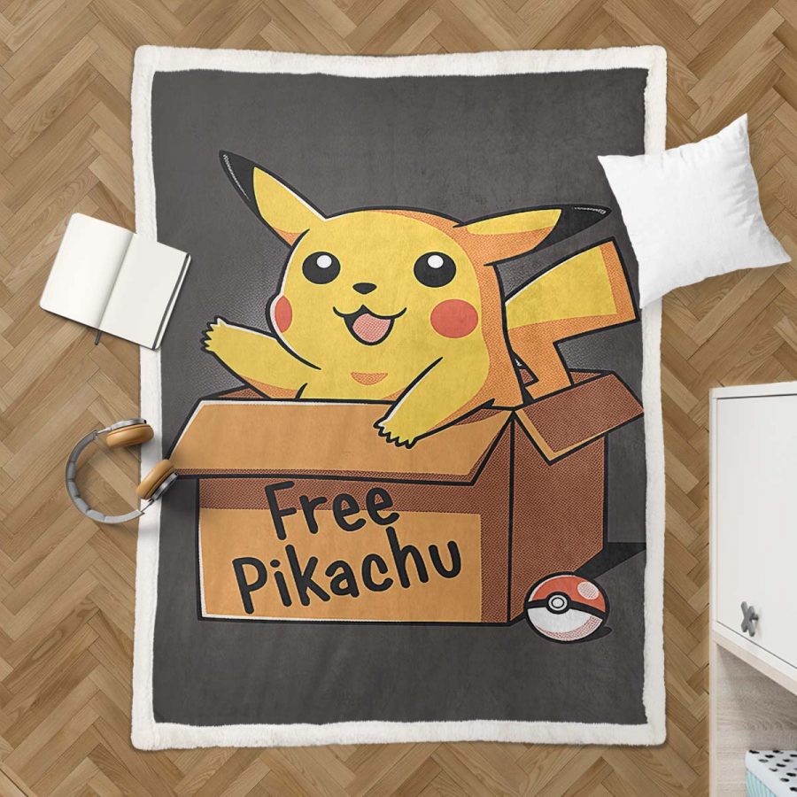 Kostenloses süßes Pikachu Decke - Fleecedecke – Bild 3