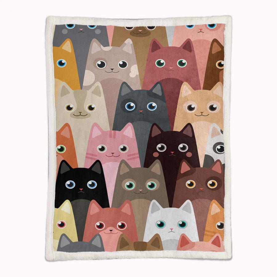 Lustige Katze Decke - Fleecedecke – Bild 2