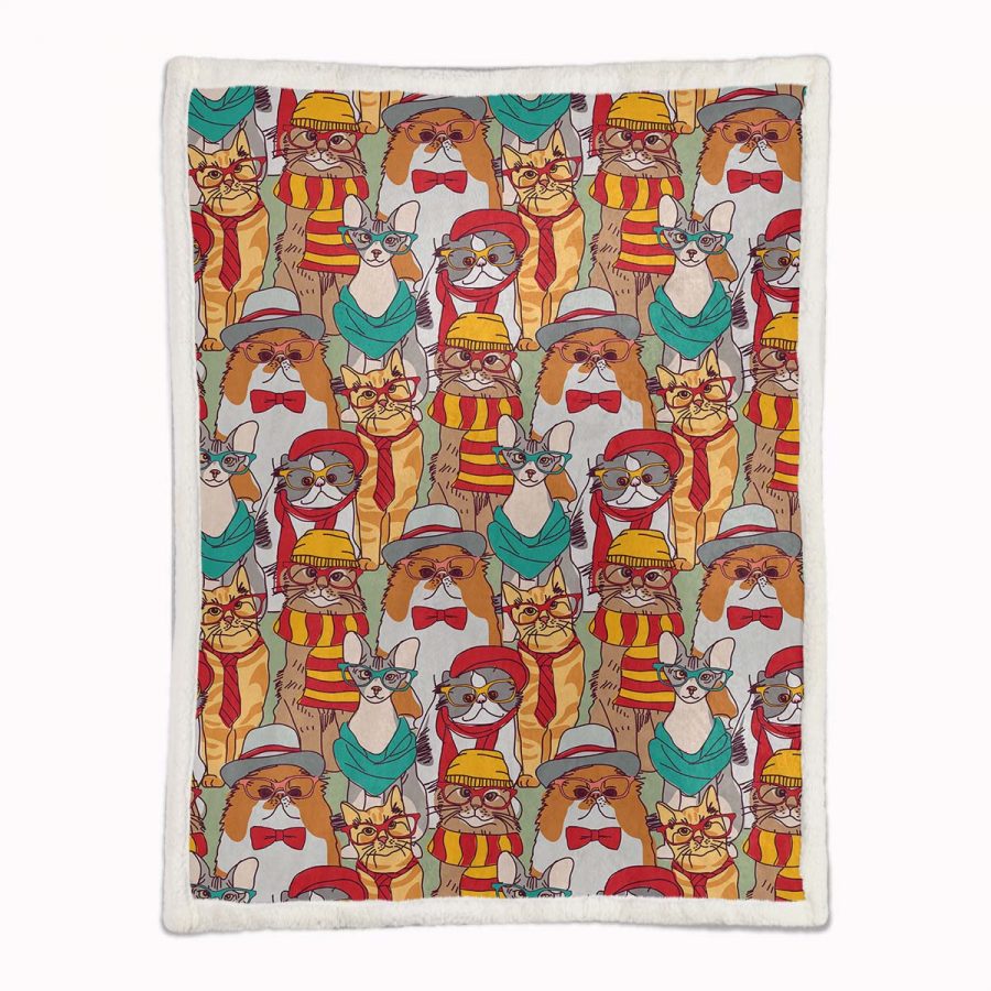 Lustige Gryffindor-Katze Decke - Fleecedecke – Bild 2