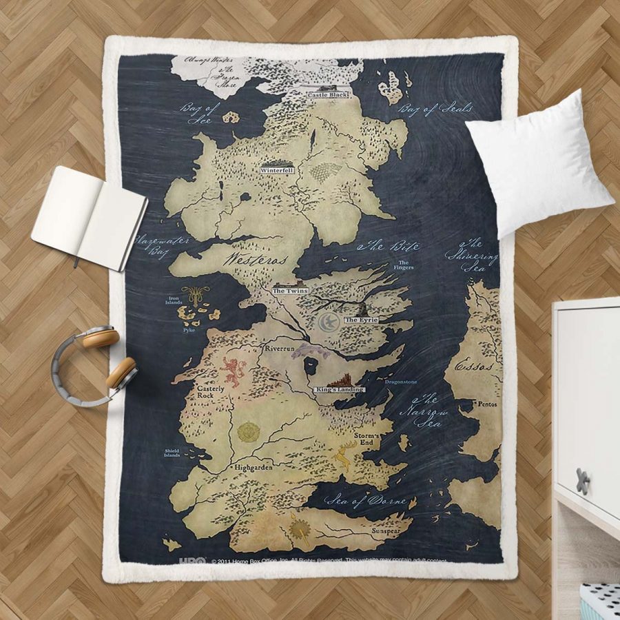Game Of Thrones Karte 04 Decke - Fleecedecke – Bild 3