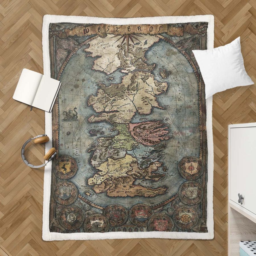 Game of Thrones Karte 01 Decke - Fleecedecke – Bild 3