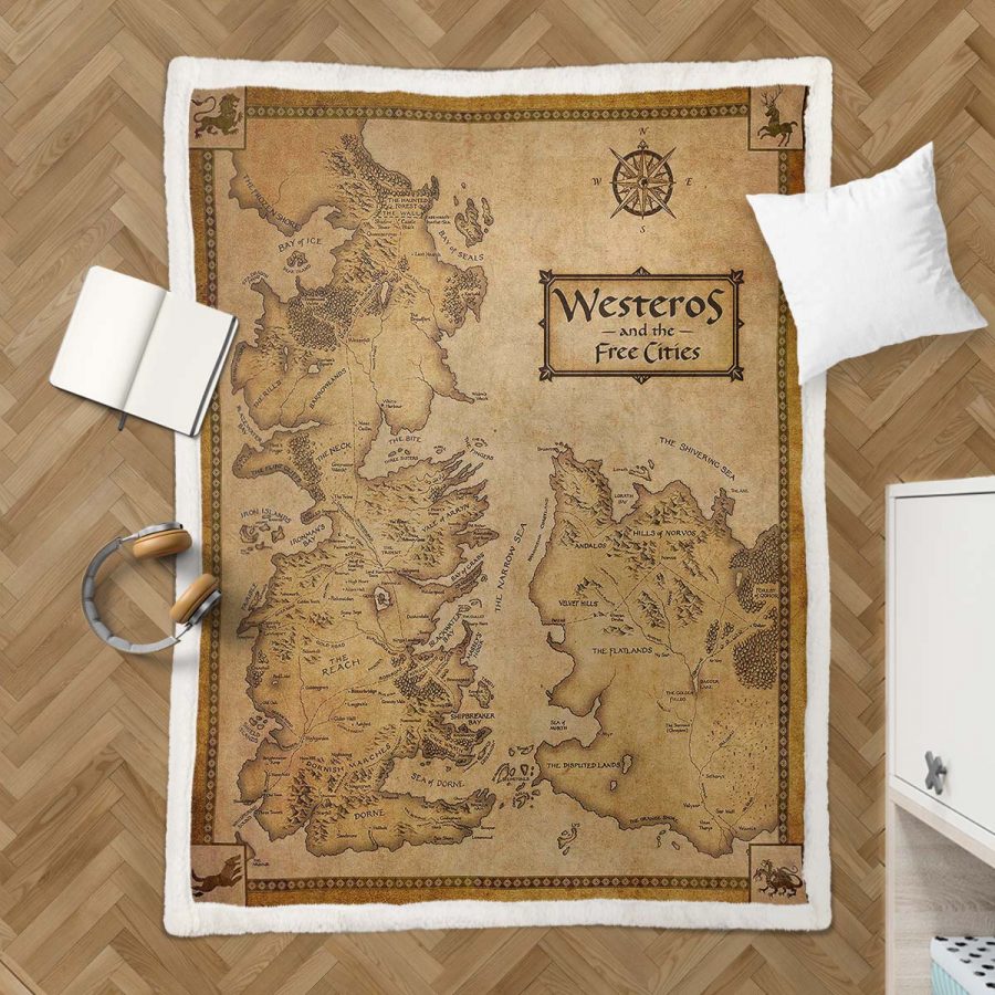 Game of Thrones Karte 02 Decke - Fleecedecke – Bild 3