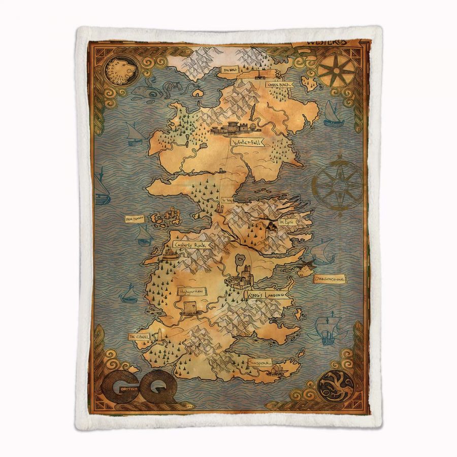 Game of Thrones Karte 03 Decke - Fleecedecke – Bild 2