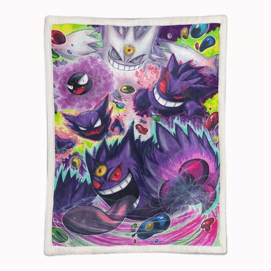 Pokémon Gengar 1002 Decke - Fleecedecke – Bild 2
