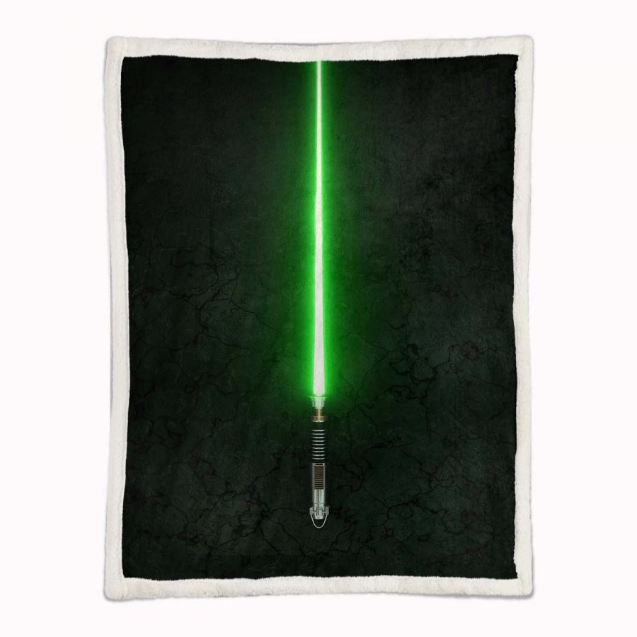 Grünes Lichtschwert Decke - Fleecedecke – Bild 2