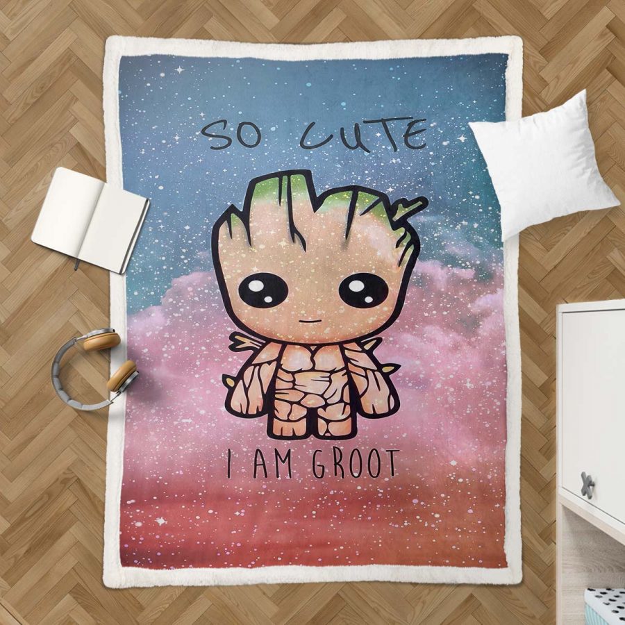 Groot So süß Marvel 03 Decke - Fleecedecke – Bild 3