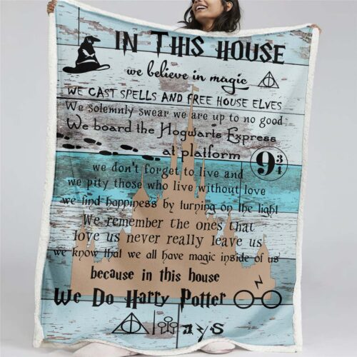 Harry Potter Hogwarts 12 Decke - Fleecedecke