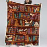 Bücherregal der Harry Potter Hogwarts Decke – Fleecedecke
