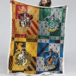 Harry Potter Hogwarts-Schulhaus Decke – Fleecedecke