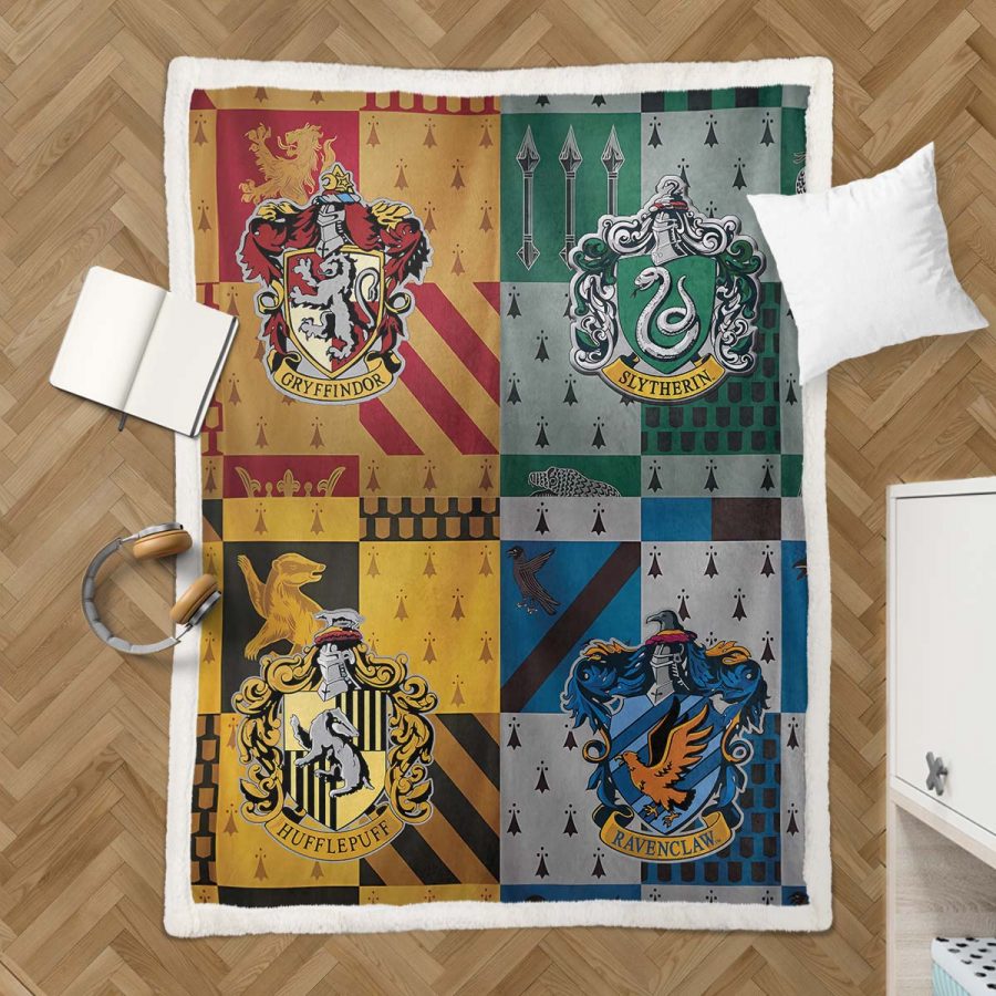 Harry Potter Hogwarts-Schulhaus Decke - Fleecedecke – Bild 3