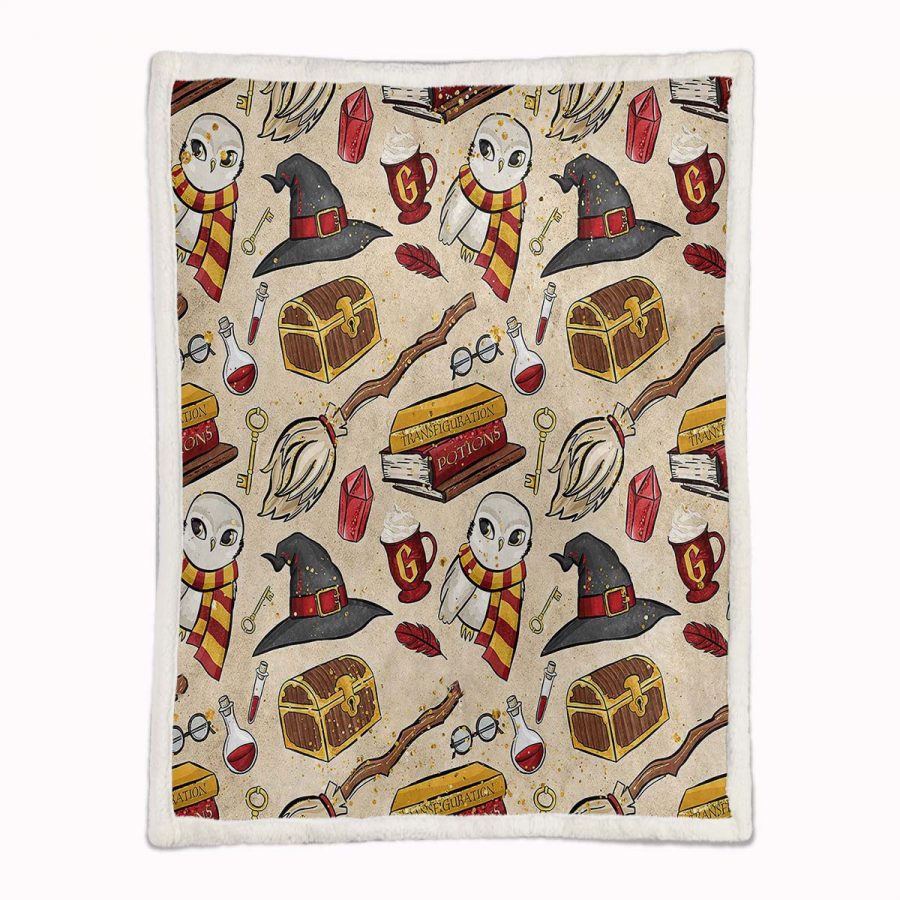 Harry Potter Hogwarts Eule 13 Decke - Fleecedecke – Bild 2