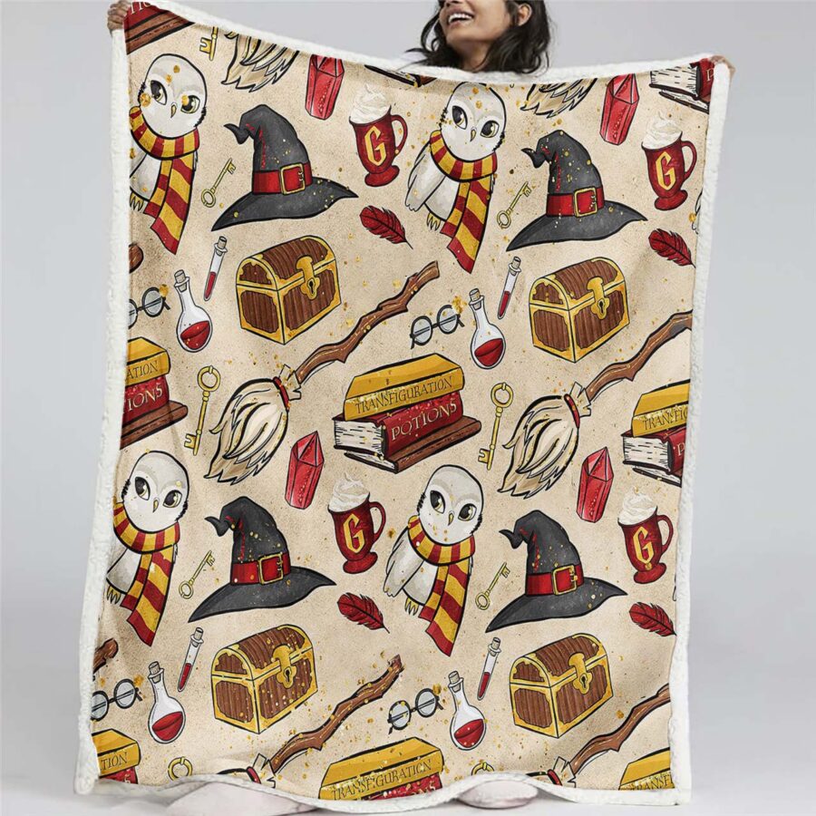Harry Potter Hogwarts Eule 13 Decke - Fleecedecke