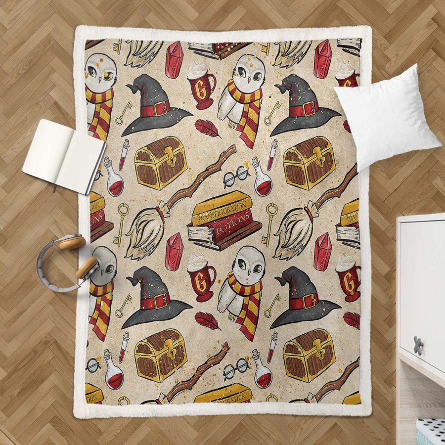 Harry Potter Hogwarts Eule 13 Decke - Fleecedecke – Bild 3