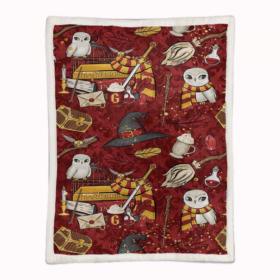 Harry Potter Eule Griffindor 1 Decke - Fleecedecke – Bild 2