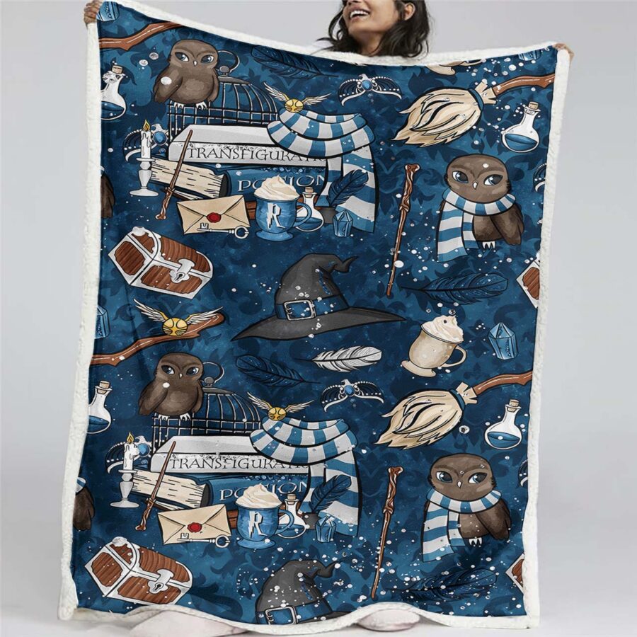 Harry Potter Eule Ravenclaw 1 Decke - Fleecedecke