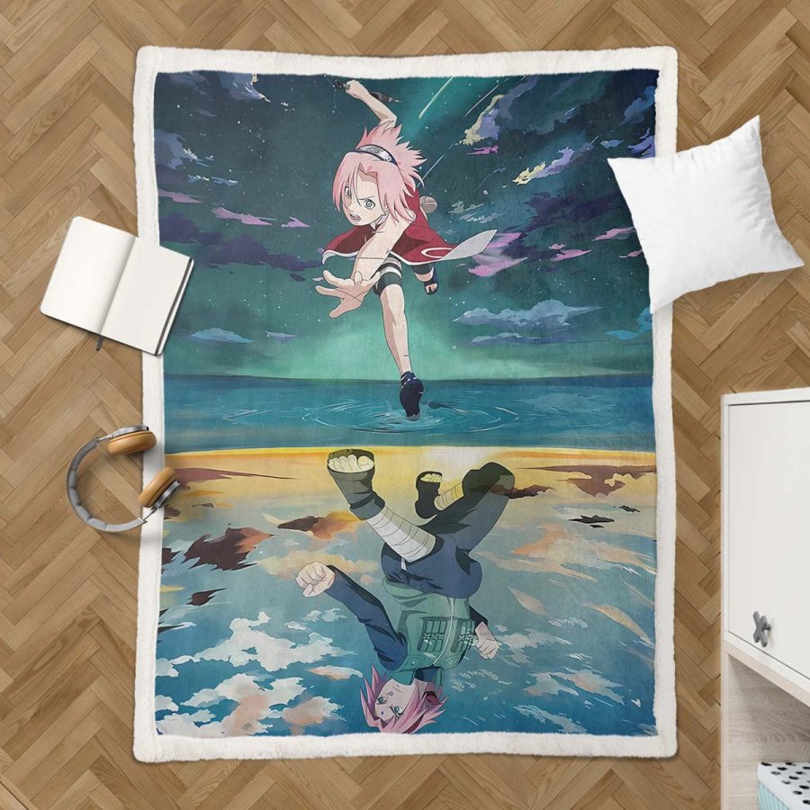 Haruno Sakura 01 Decke - Fleecedecke – Bild 3