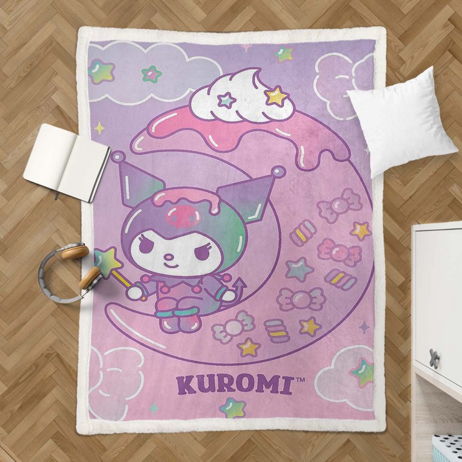 Hello Kitty Kuromi 01 Decke - Fleecedecke – Bild 3