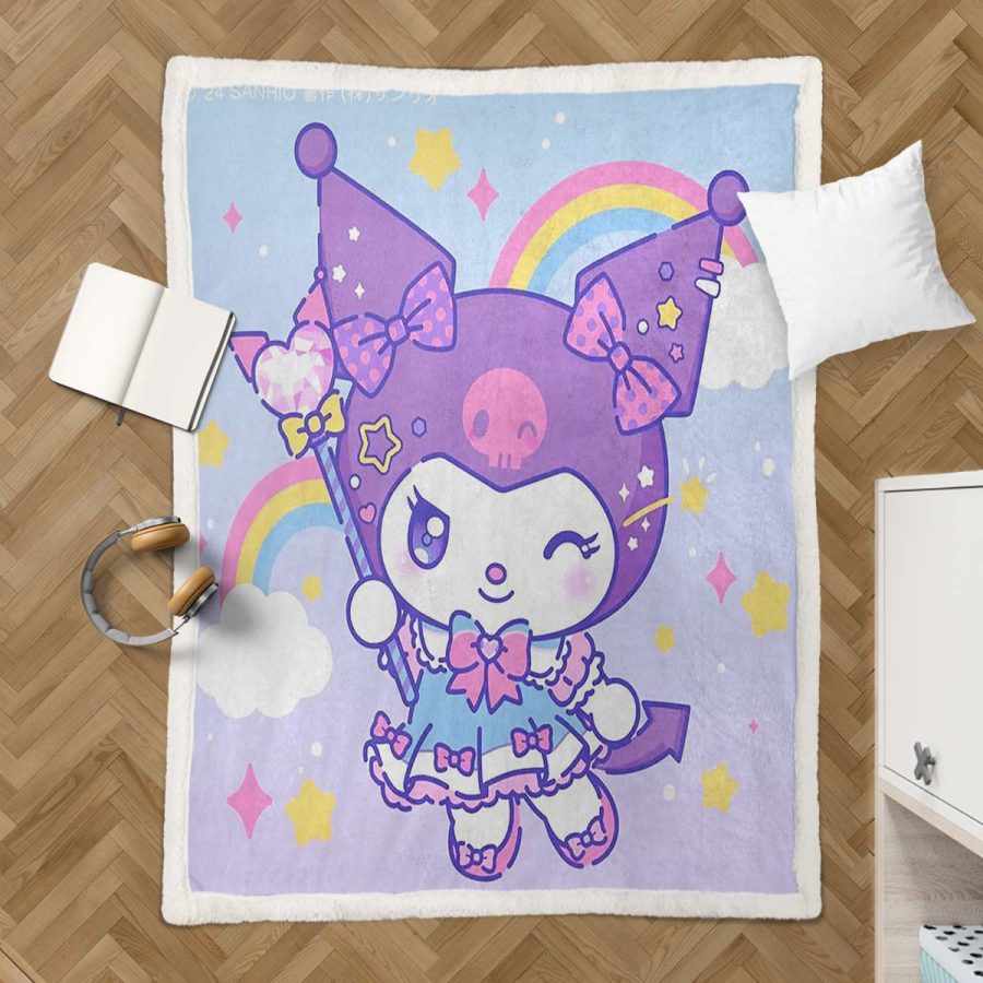 Hello Kitty Kuromi 02 Decke - Fleecedecke – Bild 3