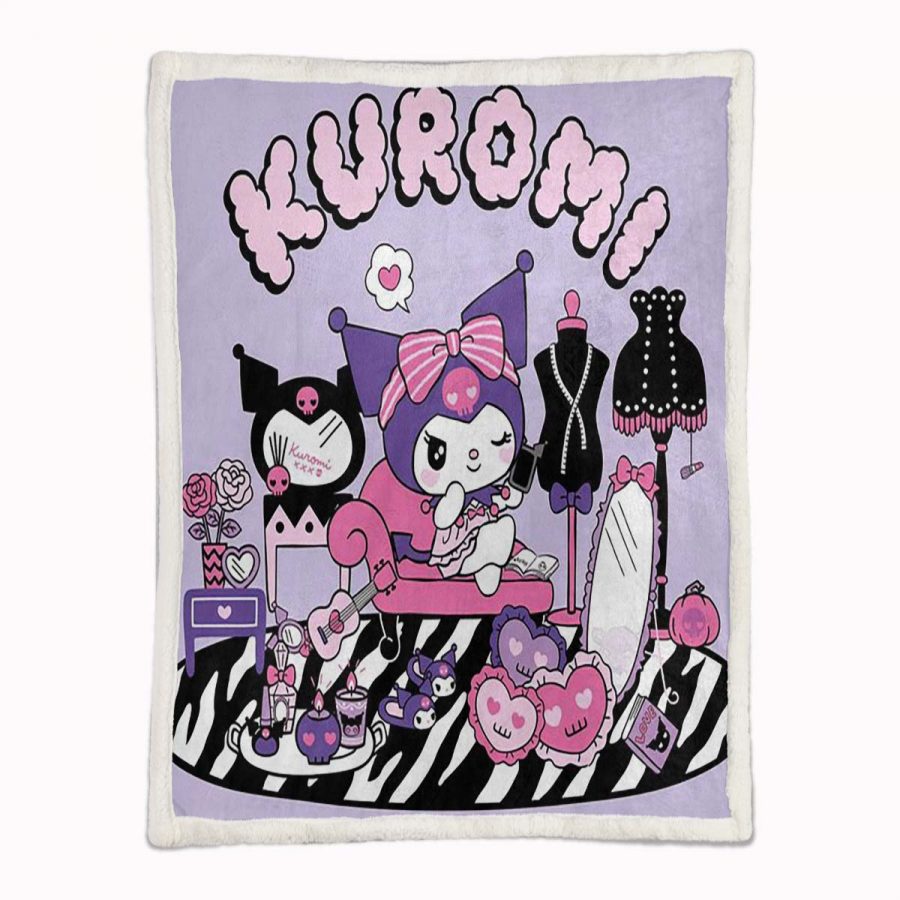 Hello Kitty Kuromi 04 Decke - Fleecedecke – Bild 2