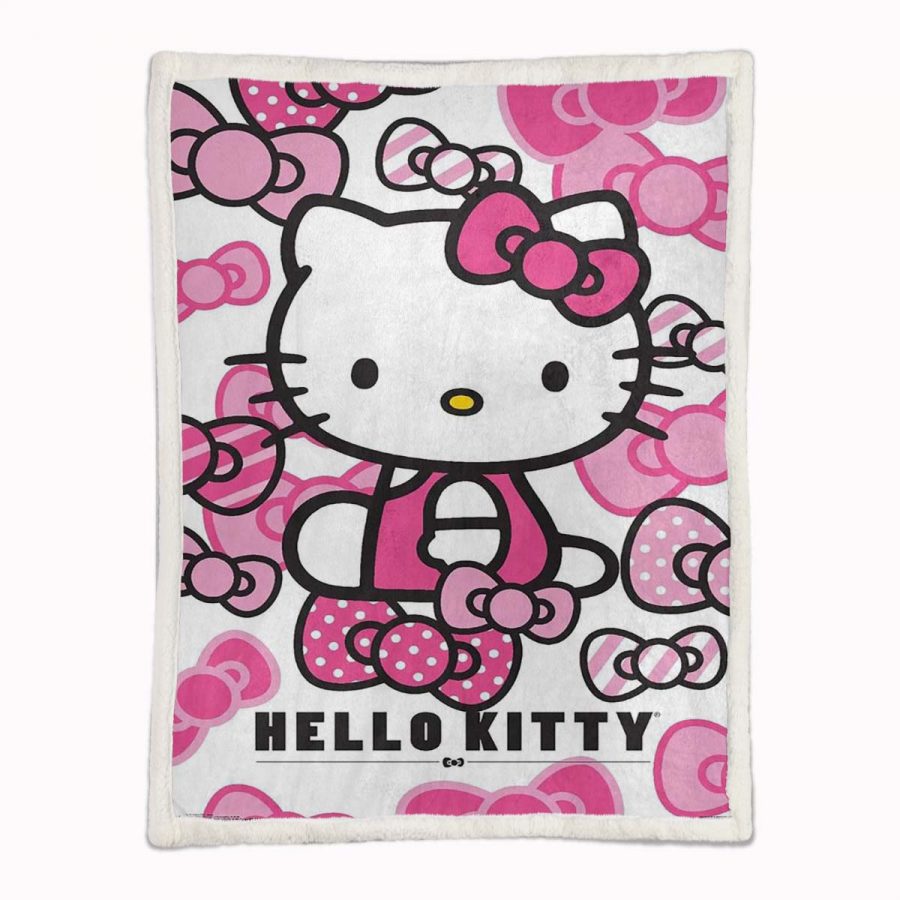 Hello Kitty Rosa 01 Decke - Fleecedecke – Bild 2