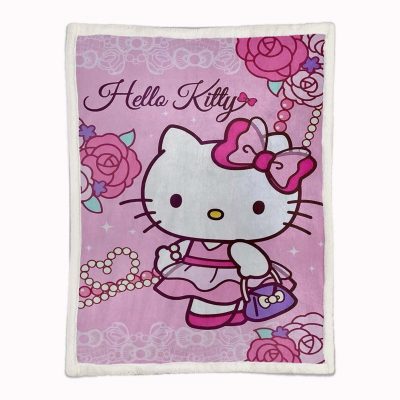 Alternative view of Hello Kitty Rosa 02 Decke - Fleecedecke