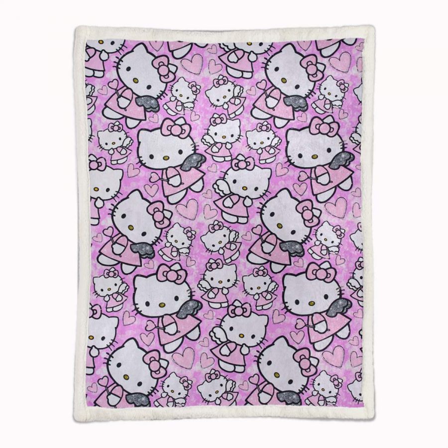 Hello Kitty Rosa 03 Decke - Fleecedecke – Bild 2