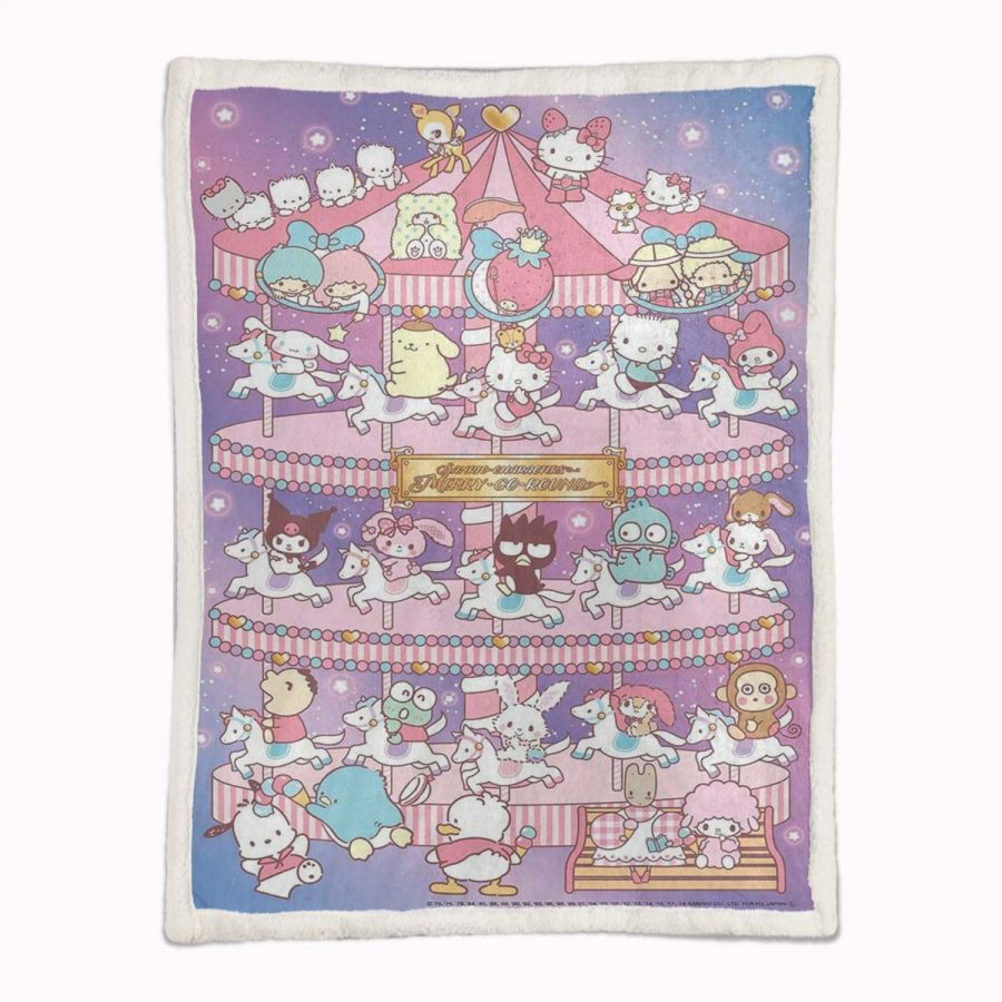 Hello Kitty Rosa 05 Decke - Fleecedecke – Bild 2