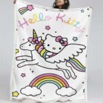 Hello Kitty Einhorn 01 Decke – Fleecedecke