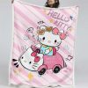 Hello Kitty und rosa Auto Decke - Fleecedecke