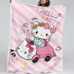 Hello Kitty und rosa Auto Decke – Fleecedecke