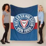 Holstein Kiel FC Kieler SV Holstein 1900 blauer Hintergrund 07 Fleecedecke – Decke
