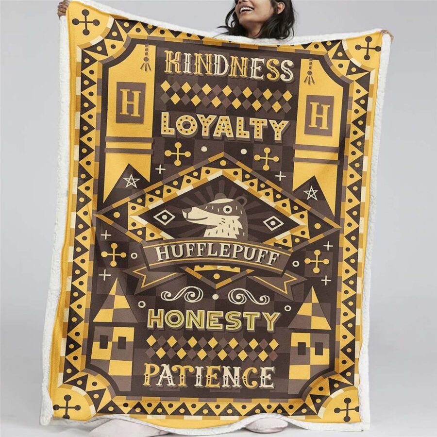 Hufflepuff Harry Potter 2 Decke - Fleecedecke