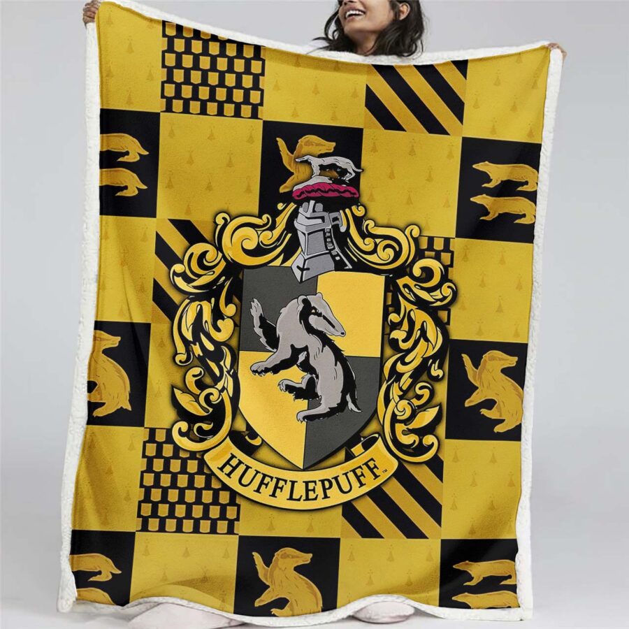 Hufflepuff Harry Potter 3 Decke - Fleecedecke