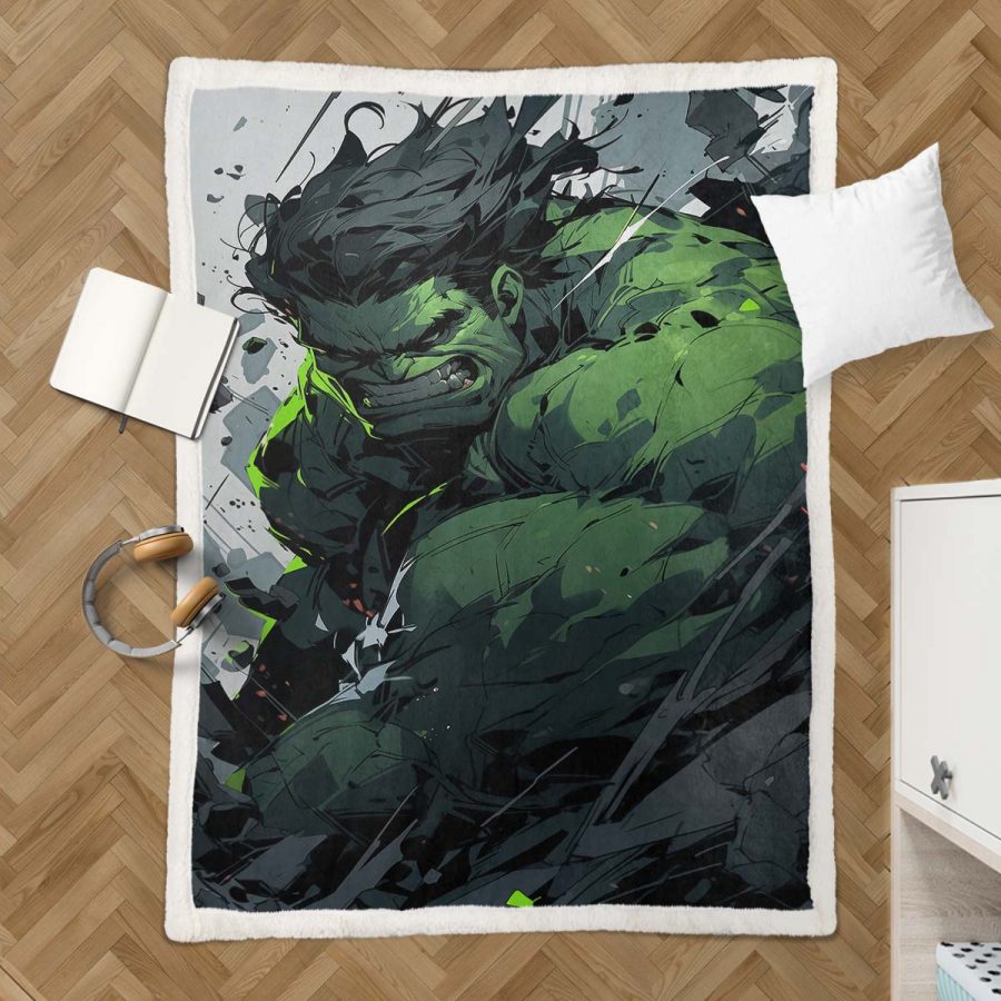 Marvel-Hulk 10 Decke - Fleecedecke – Bild 3